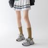 Calcetines de mujer de otoño e invierno, de felpa gruesa, con tiras verticales, estilo universitario japonés, estilo Ankora, rojos, cálidos y deportivos.
