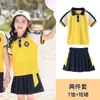 Ropa de Jardín de Infancia Traje Amarillo de Verano Uniforme de Escuela Primaria Ropa de Clase para Niños Ropa Deportiva Conjunto de Dos Piezas de Manga Corta de Verano