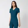 Lanzamiento de Nuevo Color: Tops de Scrubs Elásticos en Tallas Grandes, Uniformes de Doctor y Enfermera de Color Sólido, Conjuntos Casuales Delgados y Cómodos