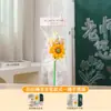 Dia do Professor Caneta Vermelha Buquê de Girassol Presente Buquê de Girassol Feito à Mão Girassol de Limpador de Cachimbo Flor Acabada Presente para Professor