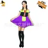 Fantasia Cosplay de Garota da Cerveja para Mulheres Adultas, Conjunto de Vestido Roxo para Festa de Máscaras