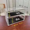 Caja de Almacenamiento de Joyería de Acrílico Gris Translúcido para Escritorio de Cinco Cajones Tipo Cajón Caja de Almacenamiento para Anillos Pendientes Caja para Accesorios de Uñas