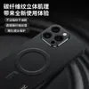 Adecuado para Funda de Teléfono iPhone 17 Pro con Textura de Fibra de Carbono, Succión Magnética, Acabado Mate para iPhone 16, Cobertura Total Anticaídas para iPhone 15, Transfronterizo
