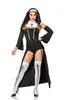 Novos Fantasias de Halloween Amazon Fantasia de Roupão Preto Feminino Adulto Exportação Europeia e Americana Fantasia de Role-Playing