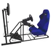 Asiento de Juego Modificado Simulador Ajustable Azul Asiento de Juego de Carreras