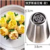 Boquilla para Decorar Pasteles de Crema con Ramo de Rosas de una Sola Pieza Herramienta para Hornear Boquilla Rusa Grande para Decorar