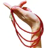 7A Otoño e Invierno Alta Calidad Ágata Calcedonia Roja Natural Sentido del Diseño Cadena de Suéter Cadena para Clavícula