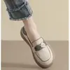 Gran Venta Mocasines de Piel Suave para Mujer 2026 Otoño Nuevos Zapatos de Piel Casuales Cómodos de Fondo Plano Slip-on Mocasines de Suela Suave para Mujer