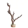 Ornamento de Galho de Madeira Natural com Base, Decoração para Estante e Mesa de Centro de Sala de Estar, Suporte de Madeira Natural Feito à Mão para Joias