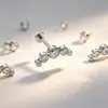 Pendientes de Acero de Titanio Serie Diamante Estrella Popular Transfronterizos, Accesorios para Orejas Personalizados, Joyería de Piercing de Moda Europea y Americana, Pendientes y Tachuelas para Labio
