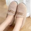 Zapatos mocasines de mujer zapatos de felpa de otoño e invierno para mujer zapatos cálidos con forro polar zapatos cálidos dos zapatos de algodón zapatos de plataforma zapatos casuales para mujer