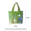 Bolsa de Tela para Compras con Pintura al Óleo de Mariposa y Flor para Mujer, Gran Capacidad, Diseño Floral Verde Fresco con Mariposas, Bolso de Hombro para Estudiantes