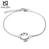 Pulsera simple creativa de cara sonriente smiley acero titanio chapado en oro 18K damas pulsera de expresión emoji joyería feliz venta al por mayor