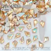 4*6mm Fondo Plano Colorido Flecha Diamante de Cristal Forma Especial Joyas para Uñas Accesorios Diamante para Uñas Portátil Material al por Mayor