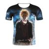 Amazon verão novo masculino impressão digital morte super fogo masculino manga curta camiseta para figura uma geração de cabelo