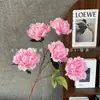 Flores Artificiais com 5 Peônias Grandes para Arranjos de Casamento, Arranjos de Flores para Hotel de Conferências Estilo Chinês, Decoração de Casa, Atacado do Fabricante, Transfronteiriço