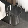 Bote de basura para el hogar, inodoro de alta calidad, grande para dormitorio, engrosado, de lujo ligero, sala de estar, cocina, bote de basura simple transparente