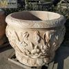 Aquário Esculpido em Pedra Vaso de Flores Tanque de Pedra para Pátio Tanque de Água de Pedra Azul Natural Tanque Grande de Pedra Sulco de Pedra Vasos de Flores de Pedra Ornamento