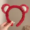 Nuevo pasador de pelo alto peculiar 2026, diadema de maquillaje estilo coreano otoño/invierno, diadema divertida de felpa, accesorio versátil para el cabello para mujeres