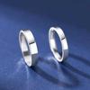Anillos de Pareja de Moda Estilo Coreano, Anillos de Pareja de Superficie Lisa, Anillos Planos para el Día de San Valentín Qixi, Anillos a Juego Abiertos, Accesorios de Moda