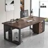 Escritorio de Oficina Escritorio de Jefe Moderno Minimalista Escritorio para Gerente de Oficina Supervisor Escritorio para Computadora Posición Individual Juego de Escritorio y Silla para Empleado