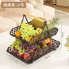 Caja de Almacenamiento para Snacks, Cesta de Almacenamiento Doméstica Multicapa, Estante de Almacenamiento de Escritorio, Bandeja de Frutas para Almacenamiento en Mesa de Cocina, Encimera de Sala de Estar