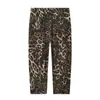 Atacado transfronteiriço 2026 Moda casual europeia e americana justa com estampa de leopardo top tubinho + calça comprida conjunto feminino L28748