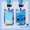 Funda para tarjeta de ola de dibujos animados, puntada ins, funda para tarjeta de acceso de autobús/metro, con cordón largo, halter, certificado de jardín de infancia