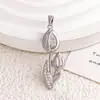 Pingente para Mulheres Tulipa Transfronteiriça Flor de Zircônia Pingente Design de Nicho Ins Versátil Acessórios de Venda Quente de Alta Qualidade