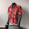 Camisa Floral Havaiana Verão Masculina Top Solto Bonito Casual Fina para Praia Férias Roupa de Fora