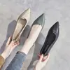 Zapatos de Punta Primavera y Otoño Zapatos de Verano para Mujer 2025 Nuevos Tacón Medio Zapatos de Cuero para Mujer Cuatro Estaciones Tacón Grueso Cuero Suave Zapatos de Abuelita