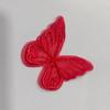 Fabricante en stock bordado de computadora tela de organza pegatinas de tela color 5cm malla de una sola capa bordado mariposa flor individual DIY