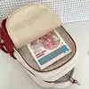 Nueva Mochila Escolar para Estudiante de Secundaria Femenina Mochila Nueva de Gran Capacidad Estampado de Letras Versión Coreana Color de Contraste Estudiante Universitario