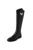Botas de Montar de Tacón a Media Pantorrilla Estilo Otoño 2026 Piel de Vaca Suave Dos en Uno Cremallera Lateral Forro de Lana Botas Altas para Mujer