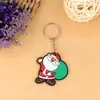 Em estoque chaveiro de Natal tridimensional pvc plástico macio tridimensional chaveiro dos desenhos animados chaveiro de Natal pequeno presente chaveiro