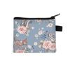 Nova Bolsa de Moedas Cartoon para Aluno de Ensino Fundamental com Flores Pequenas Bolsa de Armazenamento Portátil Estampada com Menina Fofa Venda por Atacado Transfronteiriça Popular