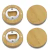 Abrebotellas de Cerveza de Madera de Bambú Creativo Imán Redondo para Refrigerador Abrebotellas de Cerveza Herramientas para Cocina del Hogar