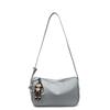 Bolso pequeño de color liso estilo coreano súper popular este año con textura de lichi, bandolera casual versátil para el trabajo, los viajes y el día a día para mujer