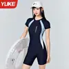 Traje de baño de competición para mujer, de una pieza conservador con perneras de corte plano, adecuado para piscinas, disimula el abdomen, adelgazante y favorecedor para la figura, traje de baño de alta gama para mujer