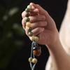 Rosario original de bodhi envejecido de 12 mm de sándalo que se puede abrir y cerrar para colocar credo incienso píldora pingan bellota paz pulsera