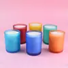 Taza de Vela de Color Portavelas Esmerilado Taza de Aromaterapia Adornos Nórdicos Simples Manualidades para Celebraciones en Casa Vela Aromática