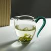 Mango Puntiagudo Vidrio de Borosilicato Alto Taza de Ceremonia Divisor de Té Transparente Pingüino Taza de Ceremonia Divisor de Té de Gran Capacidad