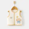 Colete Quente para Bebê Outono e Inverno Colete Acolchoado para Bebê Colete Infantil Colete Recém-Nascido Algodão Puro Proteção da Barriga Top