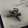 Novo prendedor de cabelo de laço médio com toque de alta qualidade, pinça para rabo de cavalo, presilha lateral, acessório de cabelo em liga para meninas estilosas, versátil para atacado