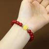 Novo Bracelete de Cinábrio Natural Feito à Mão com Contas Alta Sensação Pulseira de Areia Roxa Dourada Novo Estilo Chinês Estilo Retrô Joias Atacado