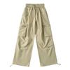 Pantalones deportivos informales de estilo americano Spice Girl, de cintura alta, con cordón y bolsillos sueltos, de pierna recta y pierna ancha, para verano