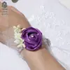 Produtos de Casamento Amados Flor de Pulso para Casamento Noiva de Casamento Madrinha Irmãs Flor de Mão Estilo Coreano Flor de Pulso de Tecido Flor de Mão