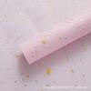 Papel de regalo de fibra Zhuo con diseño de fantasía con puntos dorados y plateados, ideal para ramos, regalos, material de embalaje floral, papel de regalo para flores.