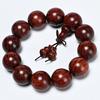 Pulseira pequena de madeira Rosewood africana antiga, folha pequena, contas de sândalo vermelho da Zâmbia, 108 contas, como rosewood indiano