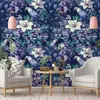Pegatina de Pared Floral Romántica Autoadhesiva Papel Tapiz Resistente a la Humedad y al Moho Ecológico Lujo Ligero Decorativa para Pared de Dormitorio Armario Renovación